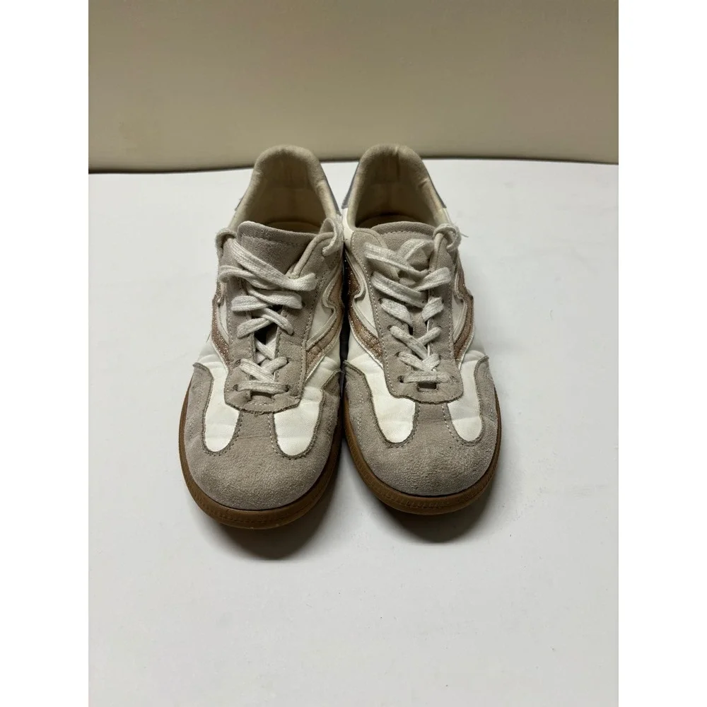 Madden Girl Keenar White Multi Suede Gum Sole Sneakers Shoes Womens 5 MKEENAR - Picture 1 of 4